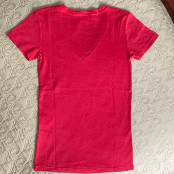Women’s Ralph Lauren Sport Red Fitted V-Neck Short Sleeve Tee / Medium - Picture 2 of 8